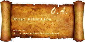 Orosz Albertina névjegykártya